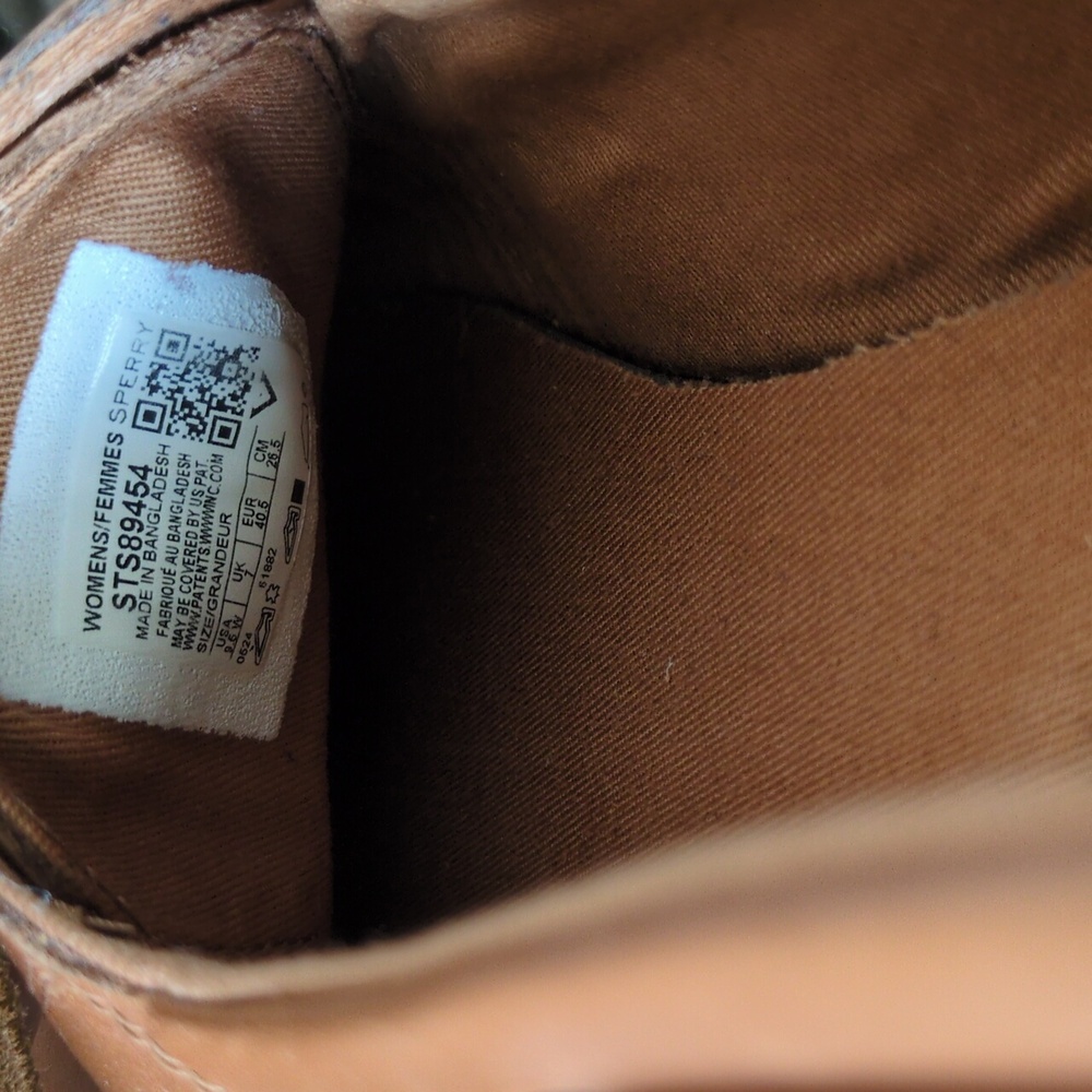 Sperry Classic Leather Boat Shoes in Cognac Brown - Picture 8 of 8